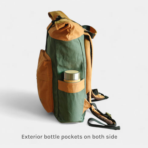 Armadillo Backpack - Water Resistant Canvas Flaptop Travel Backpack