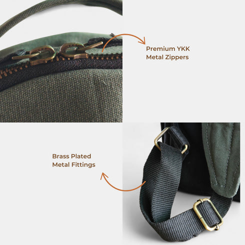 Amur Backpack - Olive Green - Daily Carry Office and Travel 15.6 inch Laptop Backpack /Daypack