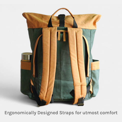 Armadillo Backpack - Water Resistant Canvas Flaptop Travel Backpack