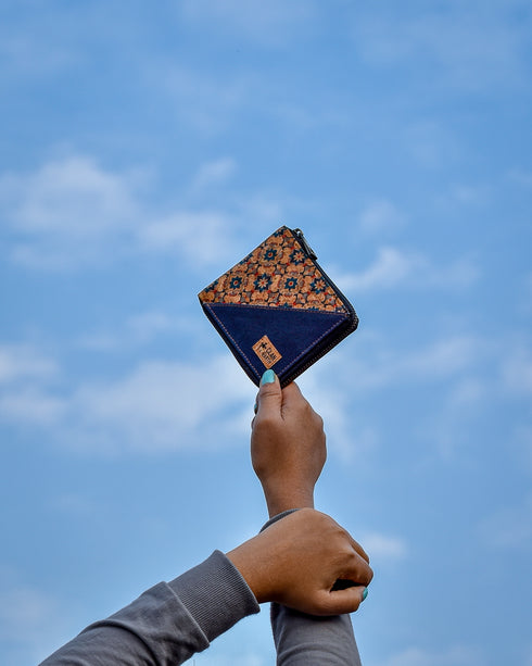 Kiwi Cork Zip Wallet - Tan - Unisex Cork Wallet for Men & Women