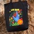 Live Slow Canvas Zipper Tote Bags - Black | Crafted in India | Zipped tote bag | DTF Print