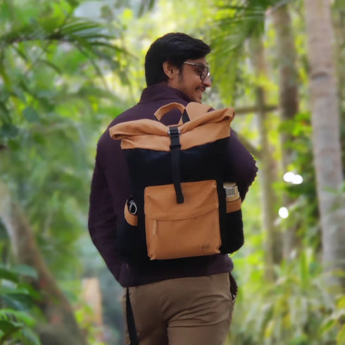 Armadillo Backpack - Water Resistant Canvas Flaptop Travel Backpack