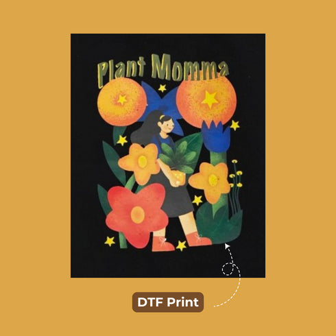 Plant Momma Canvas Zipper Tote Bags - Black | Crafted in India | Zipped tote bag | DTF Print