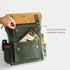 Dugong Backpack - Tropical Green Brown- Canvas Daily/Office/City/Travel Sustainable Laptop Backpack