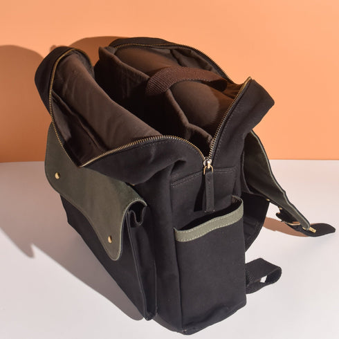 Dugong Backpack - Camel Brown- Canvas Daily/Office/City/Travel Sustainable Laptop Backpack