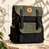 Dugong Backpack - Olive and Black - Canvas Daily/Office/City/Travel Sustainable Laptop Backpack