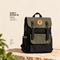 Dugong Backpack - Olive and Black - Canvas Daily/Office/City/Travel Sustainable Laptop Backpack