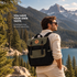 Dugong Backpack - Olive and Black - Canvas Daily/Office/City/Travel Sustainable Laptop Backpack