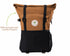 Pangolin Backpack - Camel Brown - Sustainable Eco Canvas Hyper-Functional Rolltop Travel Backpack