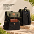 Dugong Backpack - Olive and Black - Canvas Daily/Office/City/Travel Sustainable Laptop Backpack