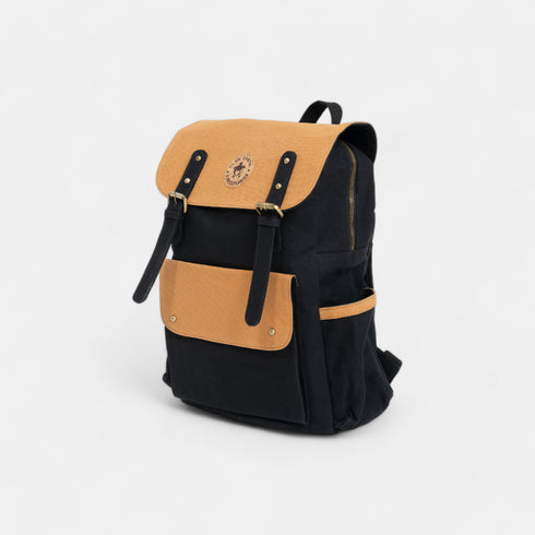 Dugong Backpack - Camel Brown- Canvas Daily/Office/City/Travel Sustainable Laptop Backpack