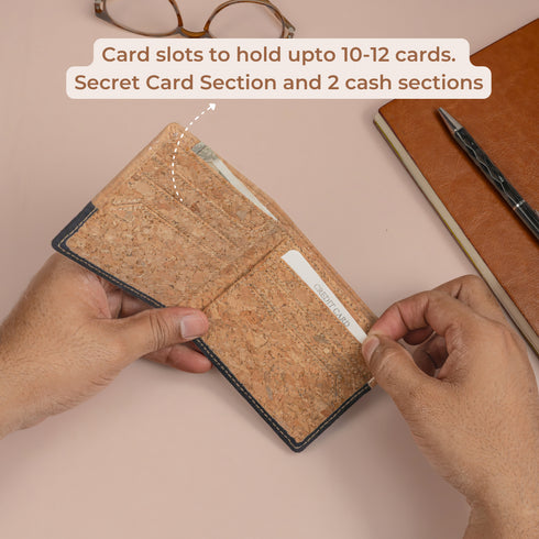 Kakapo Cork & Canvas Bifold Wallet