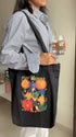 Plant Momma Canvas Zipper Tote Bags - Black | Crafted in India | Zipped tote bag | DTF Print