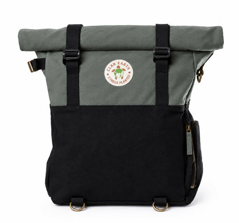Pangolin Backpack - Sustainable Eco Canvas Hyper-Functional Rolltop Travel Backpack