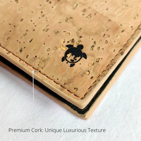 Kakapo Cork Bifold Wallet - Tan - Unique Unisex Cork Slim Wallet for Men and Women