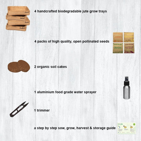 Microgreens Kit - Pack of 4 Seeds