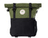 Pangolin Backpack - Water Resistant Canvas Rolltop Travel Backpack - Olive Green