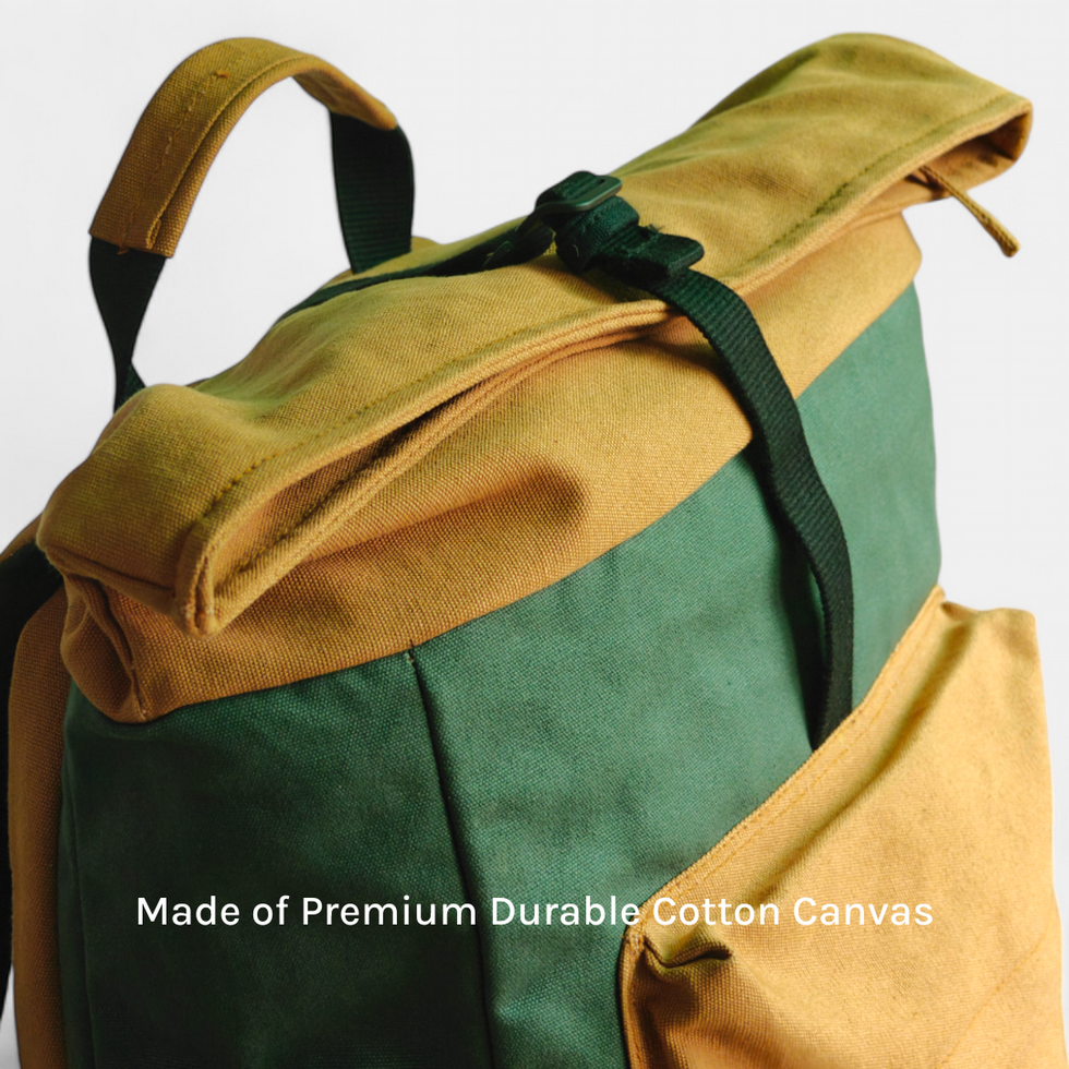 Armadillo Backpack - Water Resistant Canvas Flaptop Travel Backpack image 2