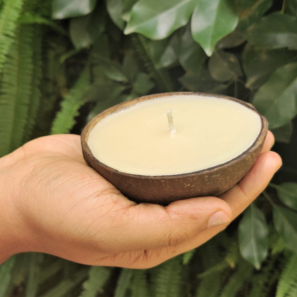 Celebratory Eco Sustainable Festive Gift Hamper - Coco Candle Set & Rice Mug image 2