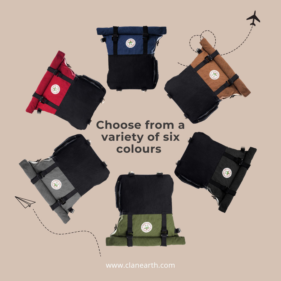 Pangolin Backpack - Water Resistant Canvas Rolltop Travel Eco-Friendly ...