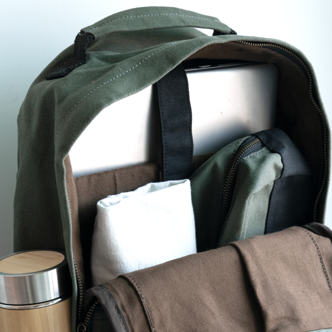 Amur Backpack - plastic-free canvas backpack - eco friendly backpack ...