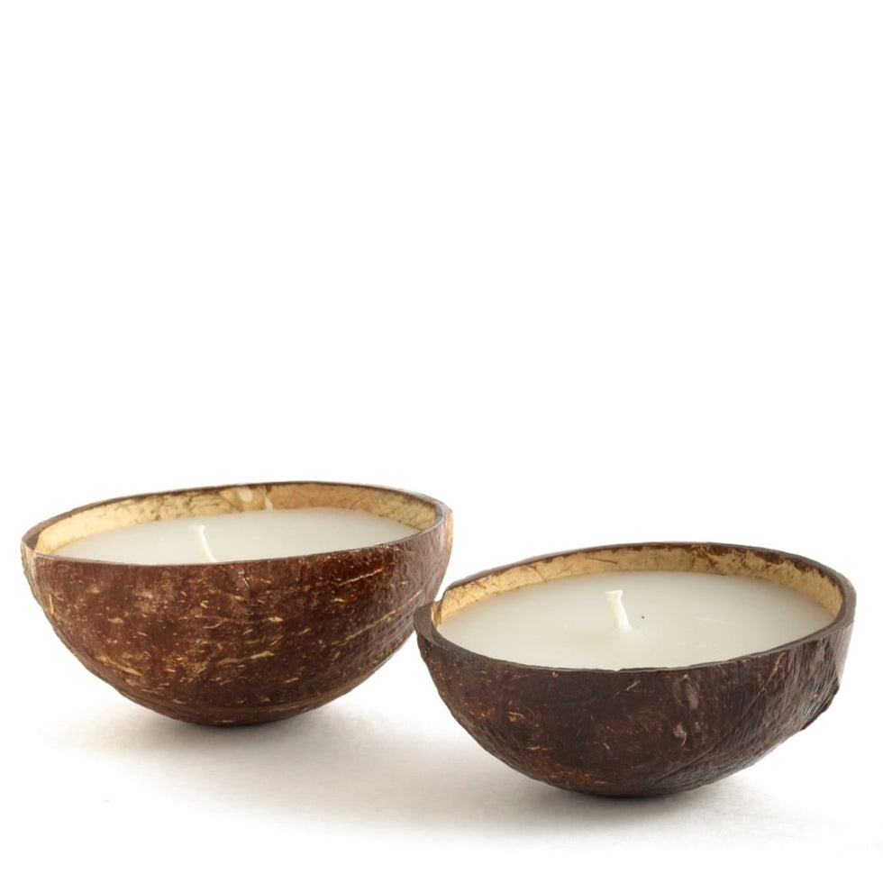 Aromatic Coconut Shell Candles with Soy Wax - Pack of 2 image 3